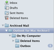 back up outlook university 2011 for mac, message to rebuild